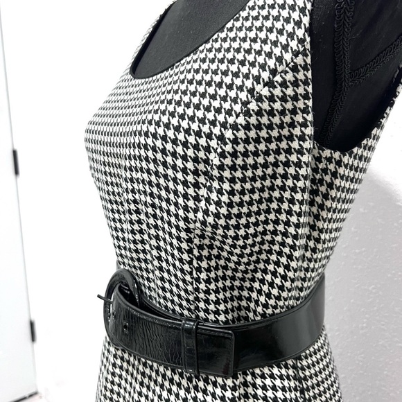 Classic Black and White Houndstooth Dress 4 - Picture 8 of 8